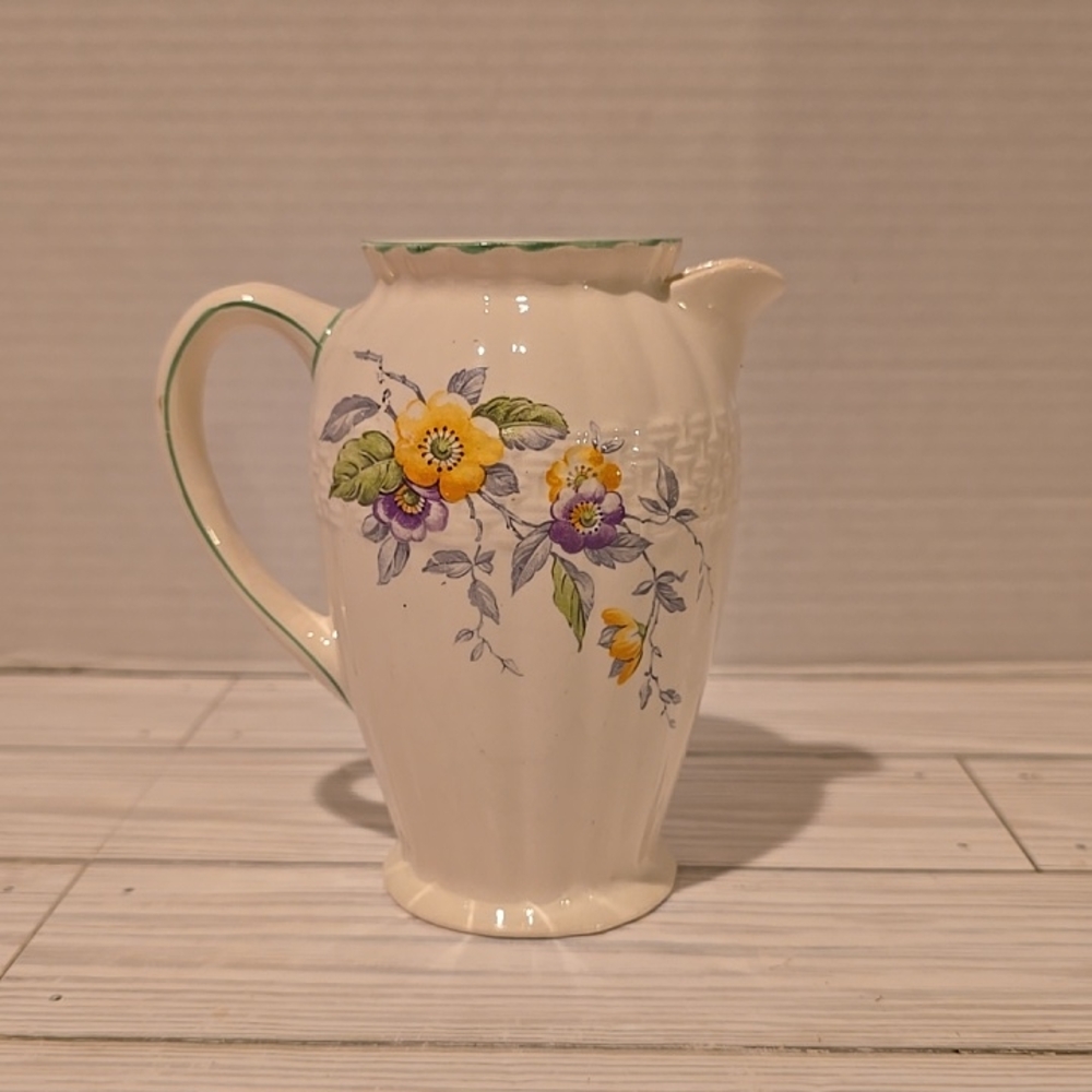 Vintage Solian Ware Simpson Potters English Bone China Floral Creamer/ Pitcher